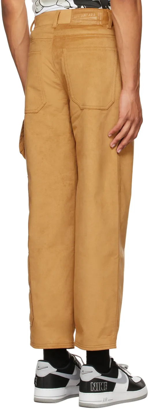 Tan Logo Casual Pants