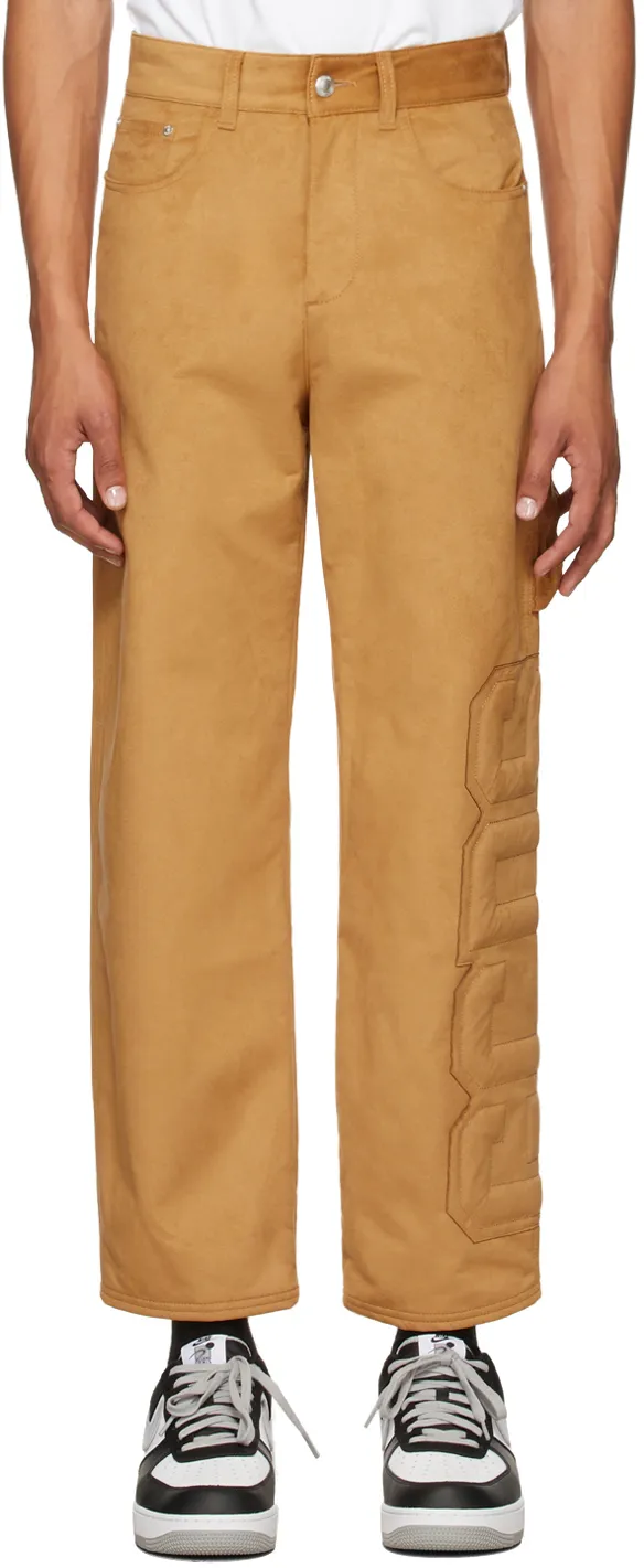 Tan Logo Casual Pants