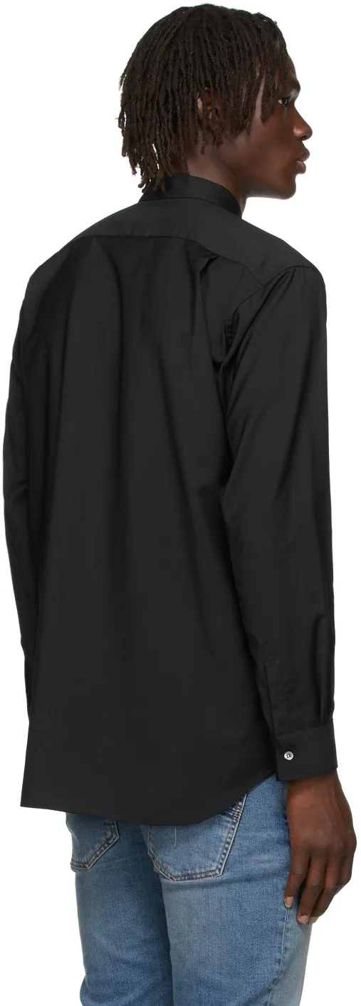 Black Logo Wool Shirt