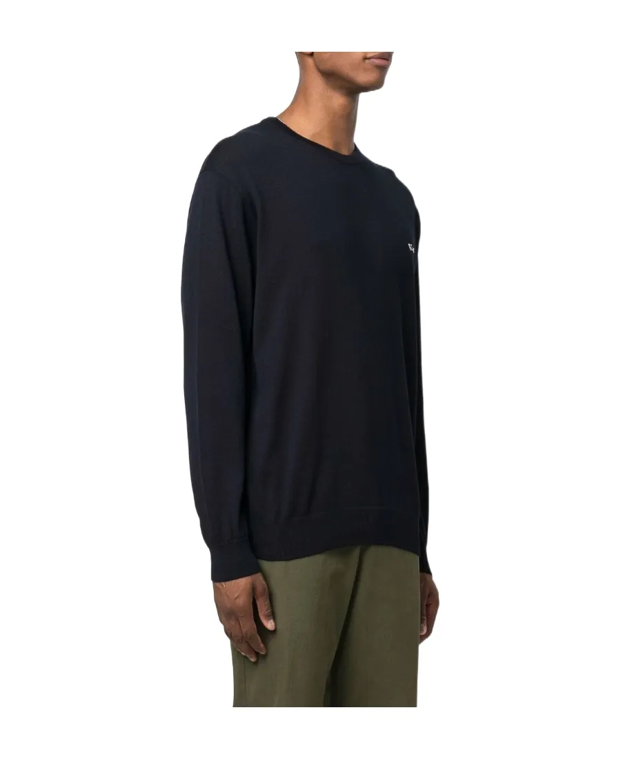 Embroidered Logo Virgin Wool Sweater