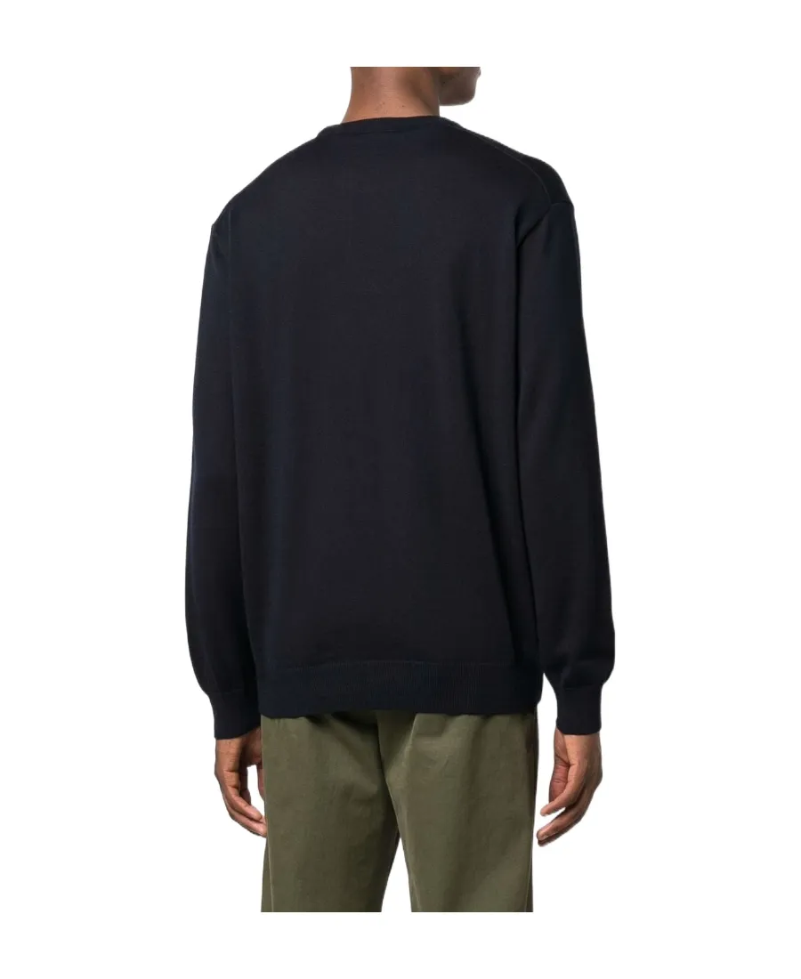 Embroidered Logo Virgin Wool Sweater