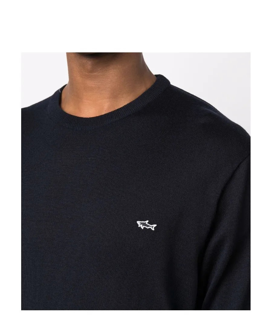 Embroidered Logo Virgin Wool Sweater