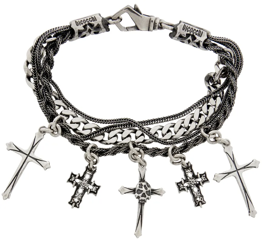 Emanuele Bicocchi Cross Charm Bracelet