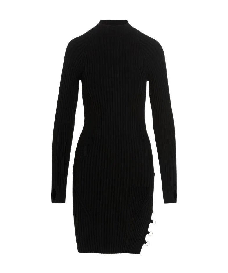 La Pigolo Rib-Knit Midi Dress