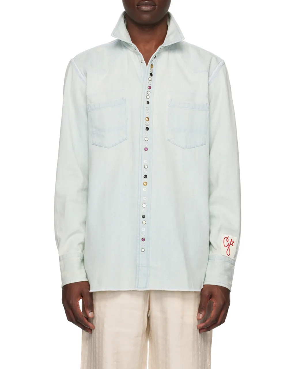 Golden Goose Deluxe Brand Logo Patch Buttoned Shirt