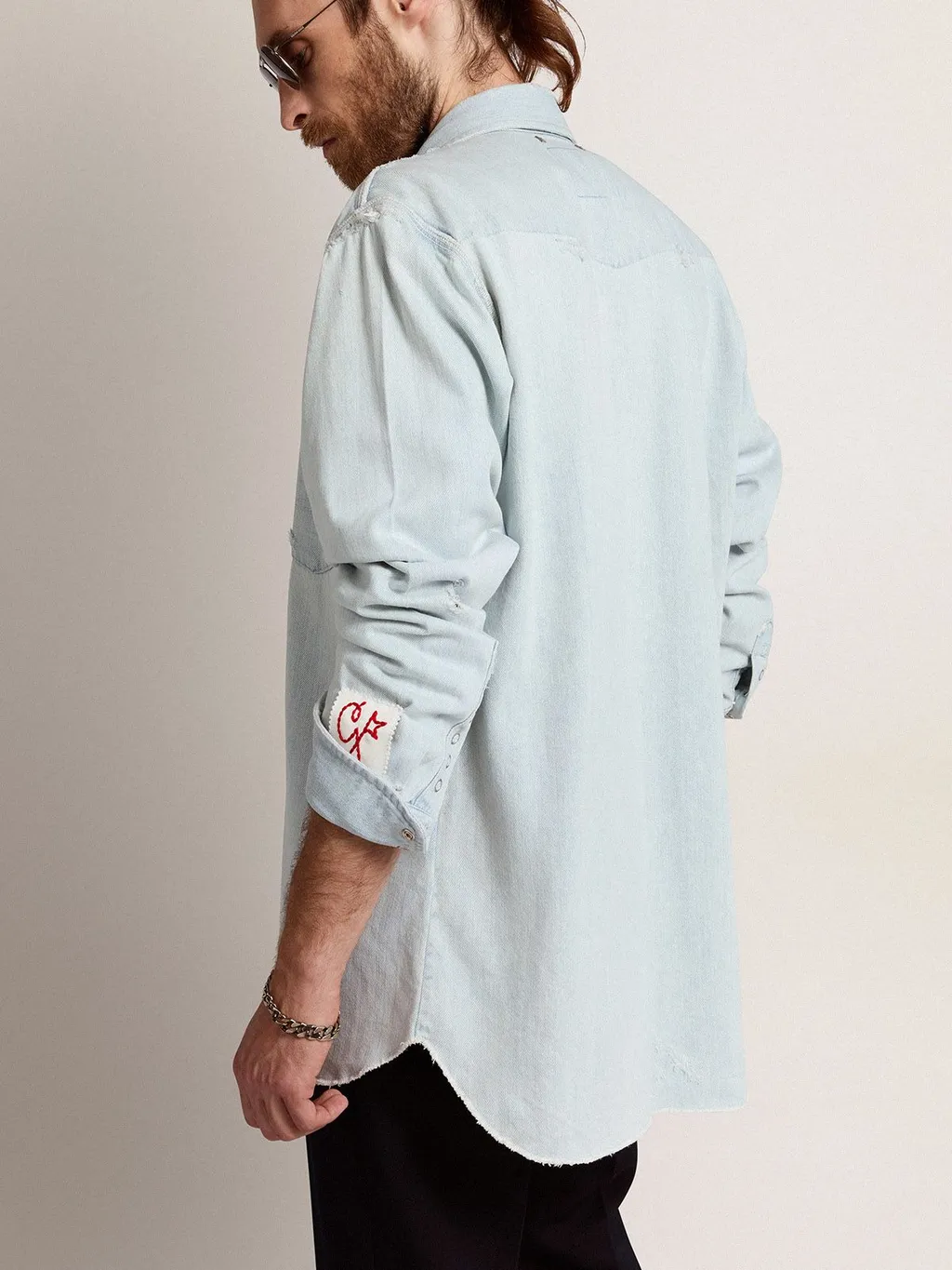 Golden Goose Deluxe Brand Logo Patch Buttoned Shirt