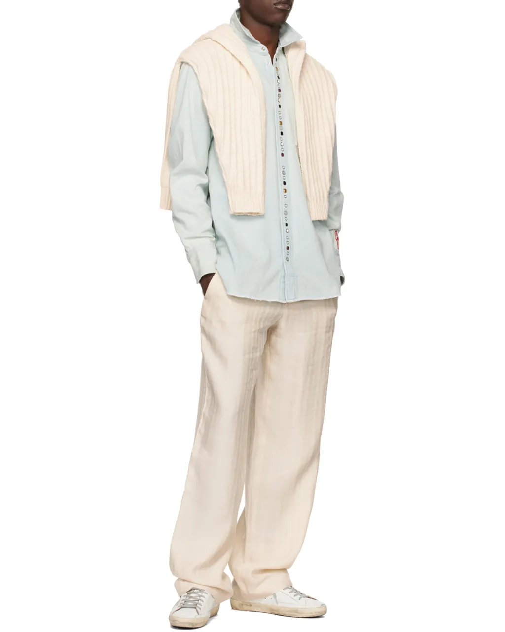 Golden Goose Deluxe Brand Logo Patch Buttoned Shirt
