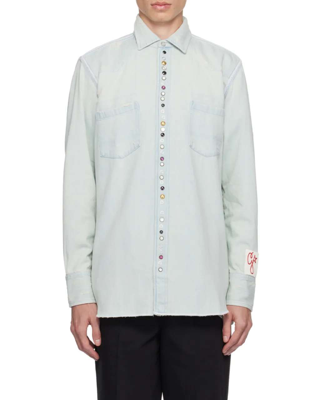 Golden Goose Deluxe Brand Logo Patch Buttoned Shirt