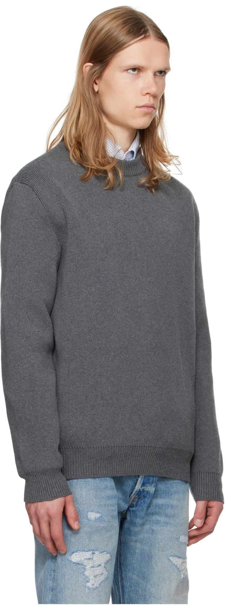 Golden Goose Deluxe Brand Logo Patch Knitted Jumper