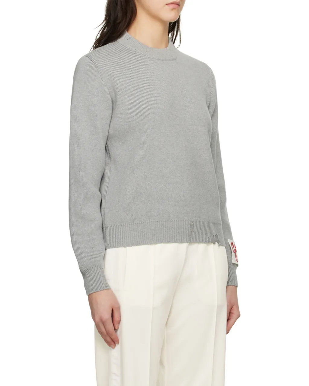 Golden Goose Deluxe Brand Distressed Logo Patch Jumper