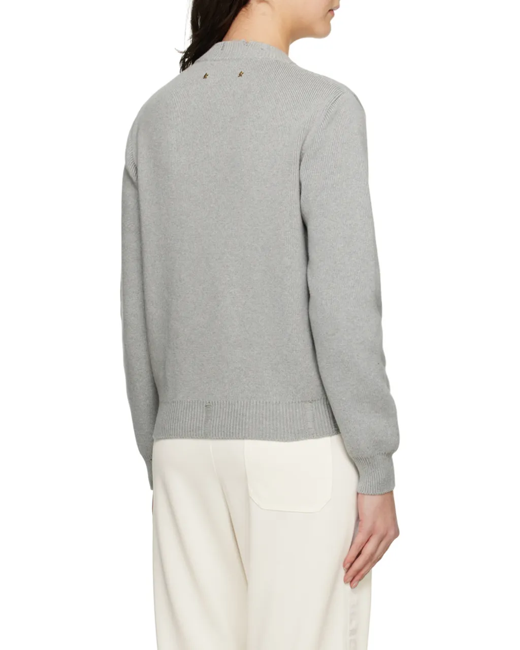 Golden Goose Deluxe Brand Distressed Logo Patch Jumper