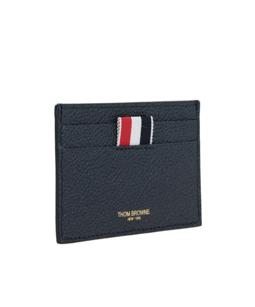 Thom Browne Logo Printed Striped Card Holder