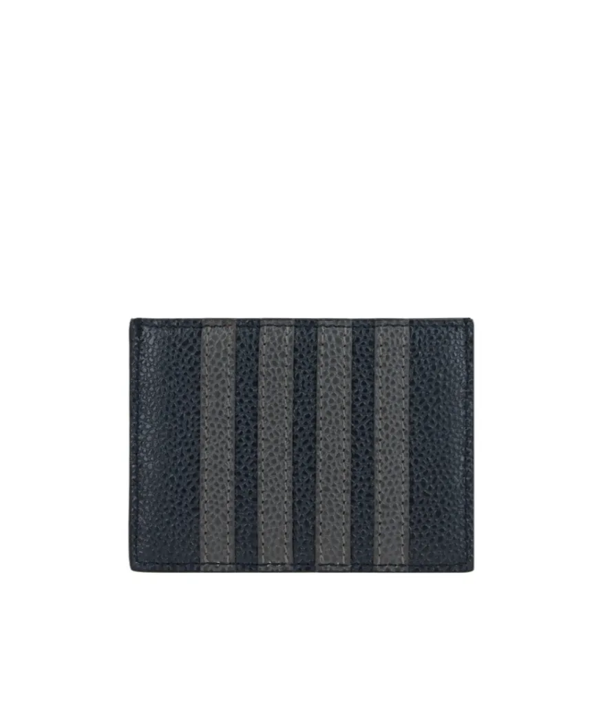 Thom Browne Logo Printed Striped Card Holder