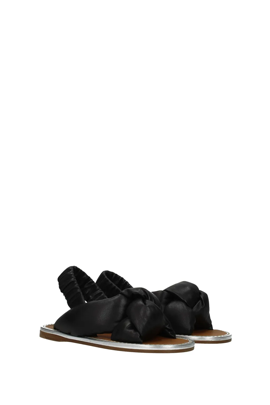 Black Logo Design Sandals