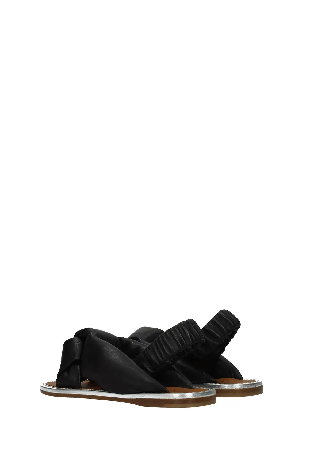 Black Logo Design Sandals