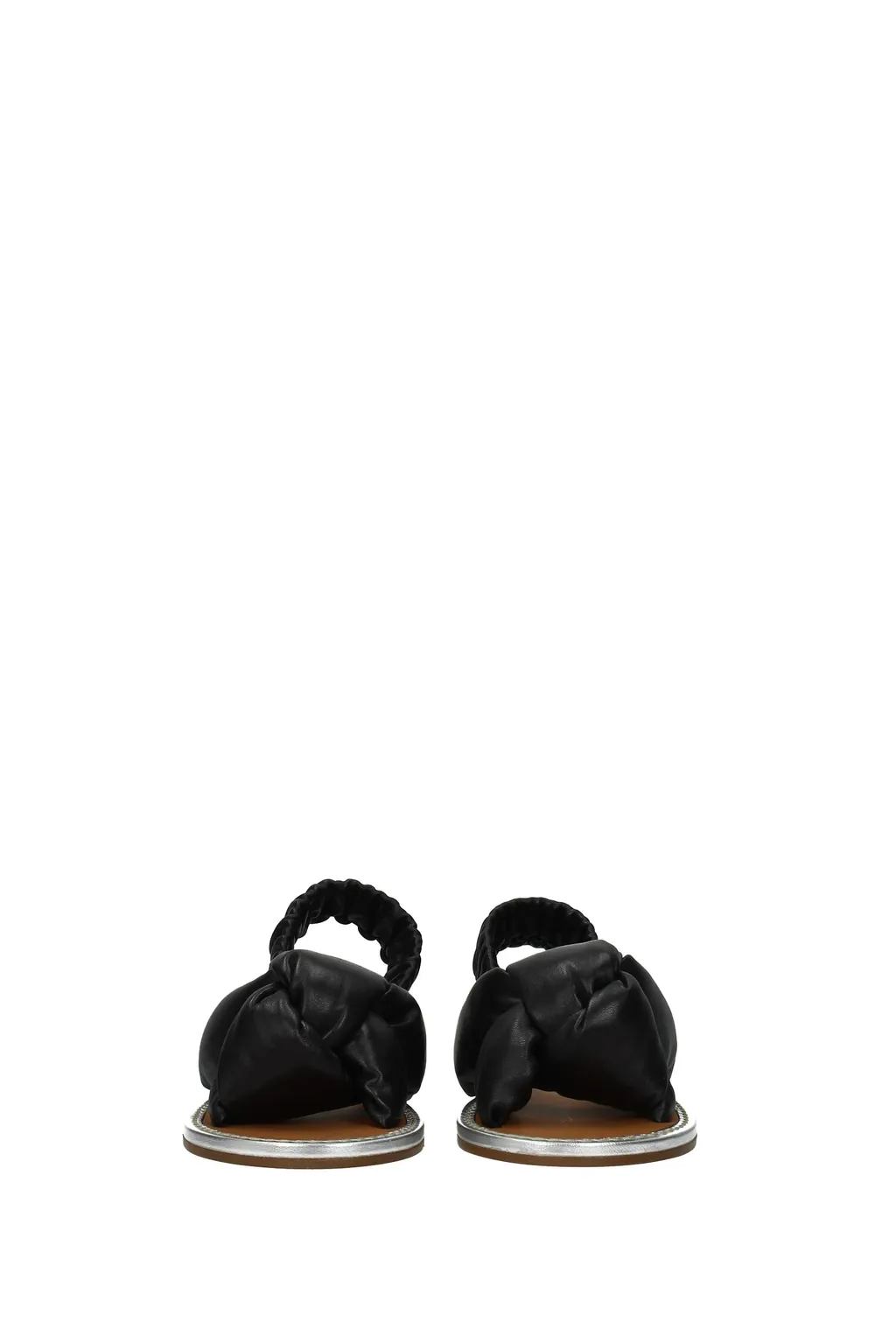 Black Logo Design Sandals