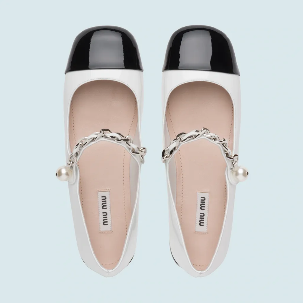 Patent Leather Ballerina Pumps