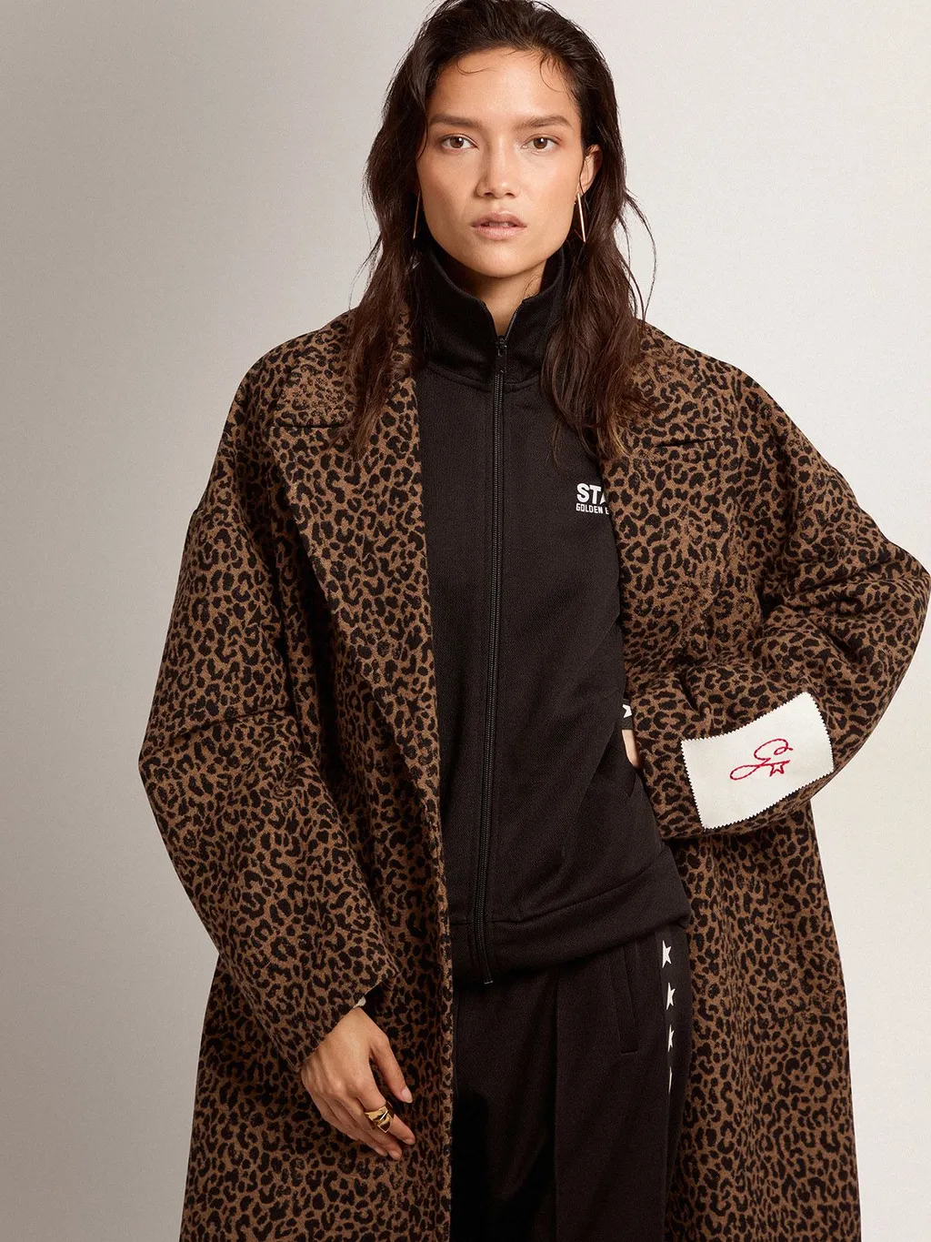 Golden Goose Deluxe Brand Leopard Jacquard Coat