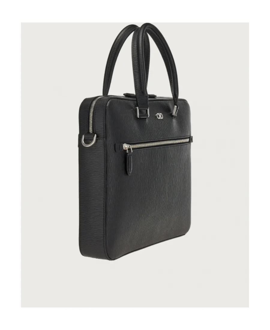 Salvatore Ferragamo Gancini Logo Plaque Zipped Tote Bag