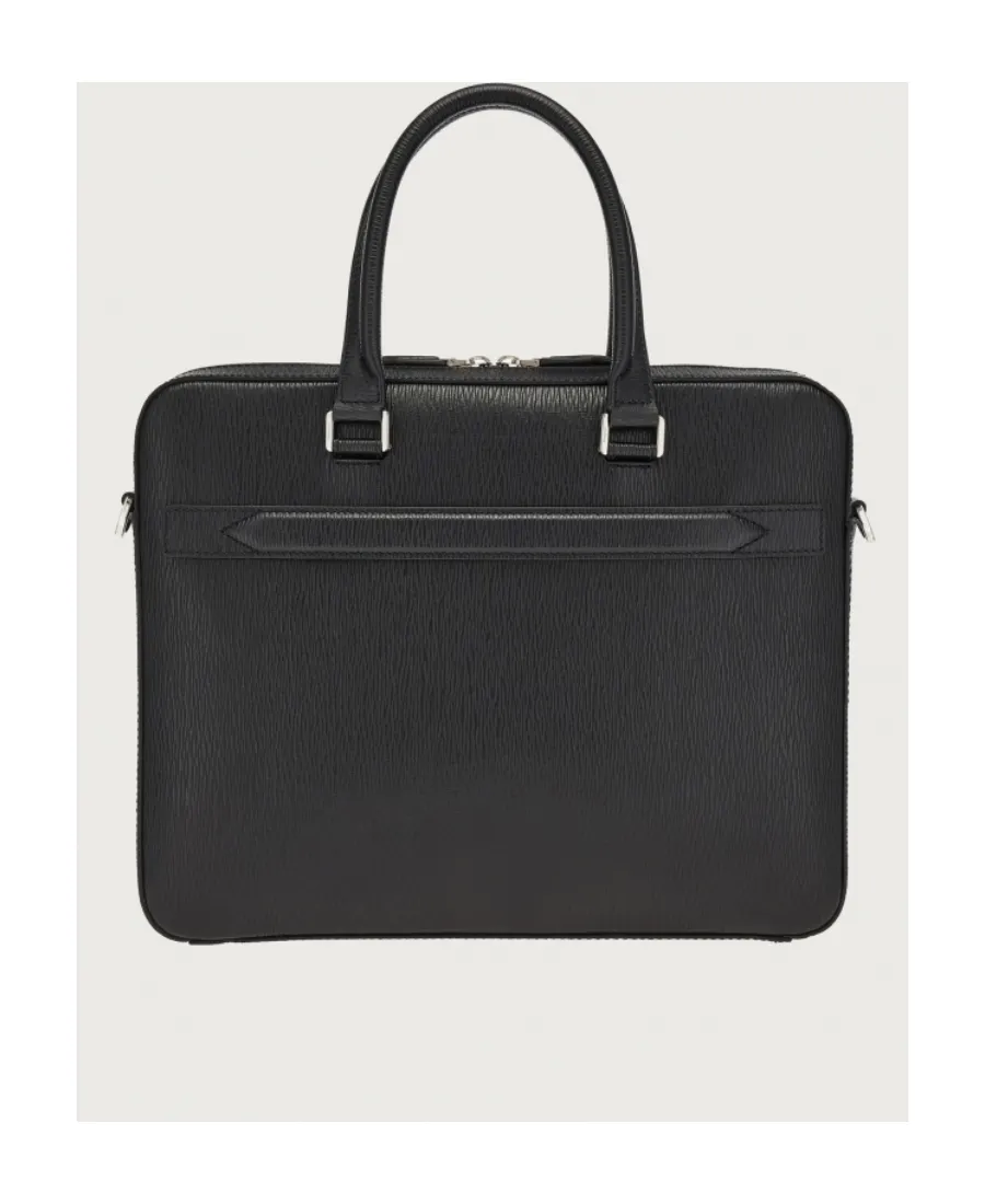 Salvatore Ferragamo Gancini Logo Plaque Zipped Tote Bag