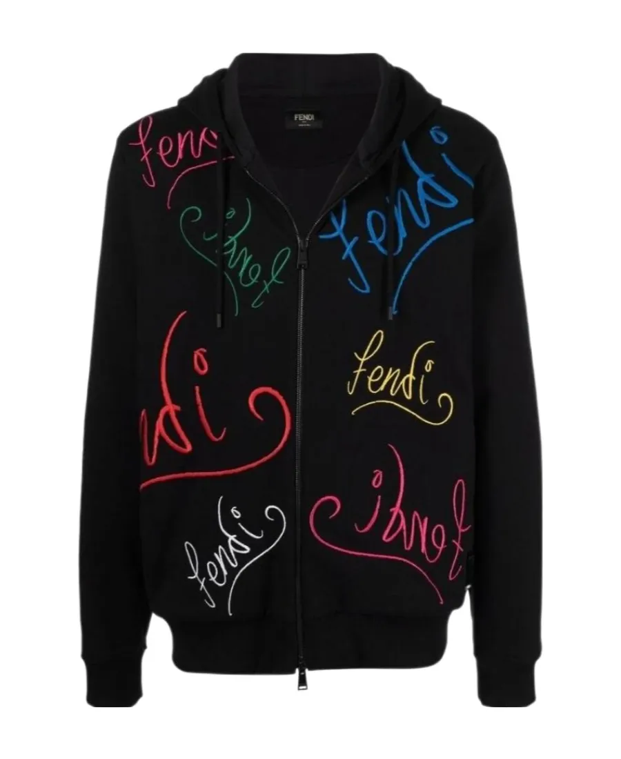X Noel Fielding Logo-Embroidered Zipped Hoodie