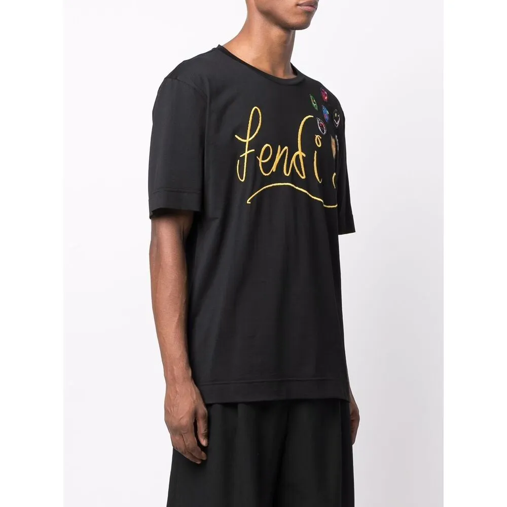 X Noel Fielding Embroidered-Logo T-Shirt