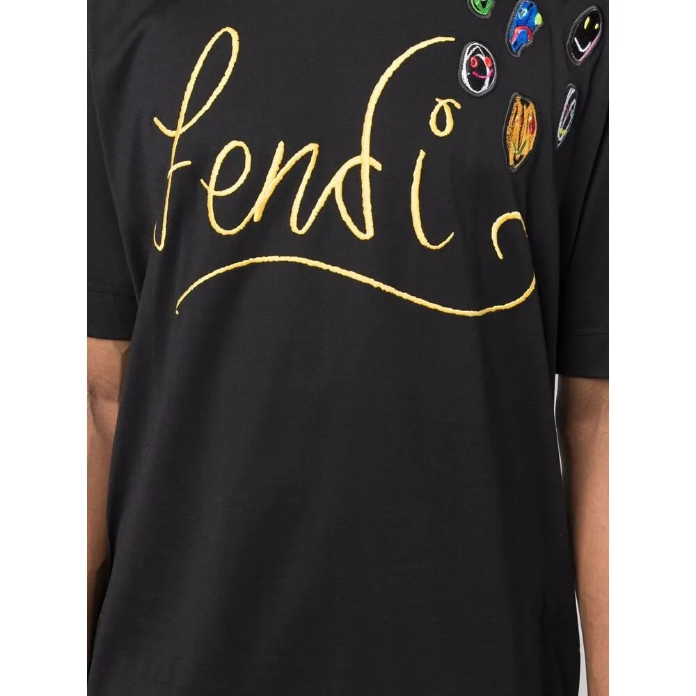 X Noel Fielding Embroidered-Logo T-Shirt