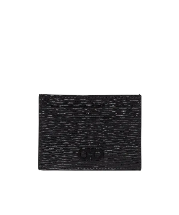 Salvatore Ferragamo Logo Plaque Card Case