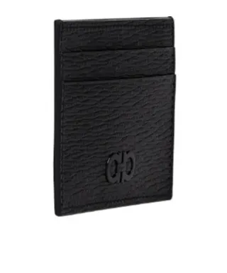 Salvatore Ferragamo Logo Plaque Card Case