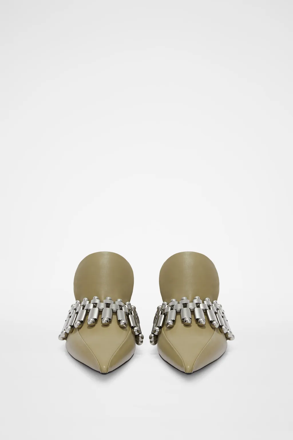 Pointed-Toe Leather Loafers