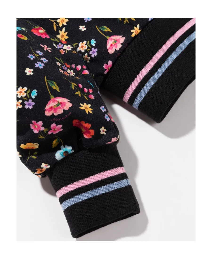 Bubbles Floral Print Hoodie