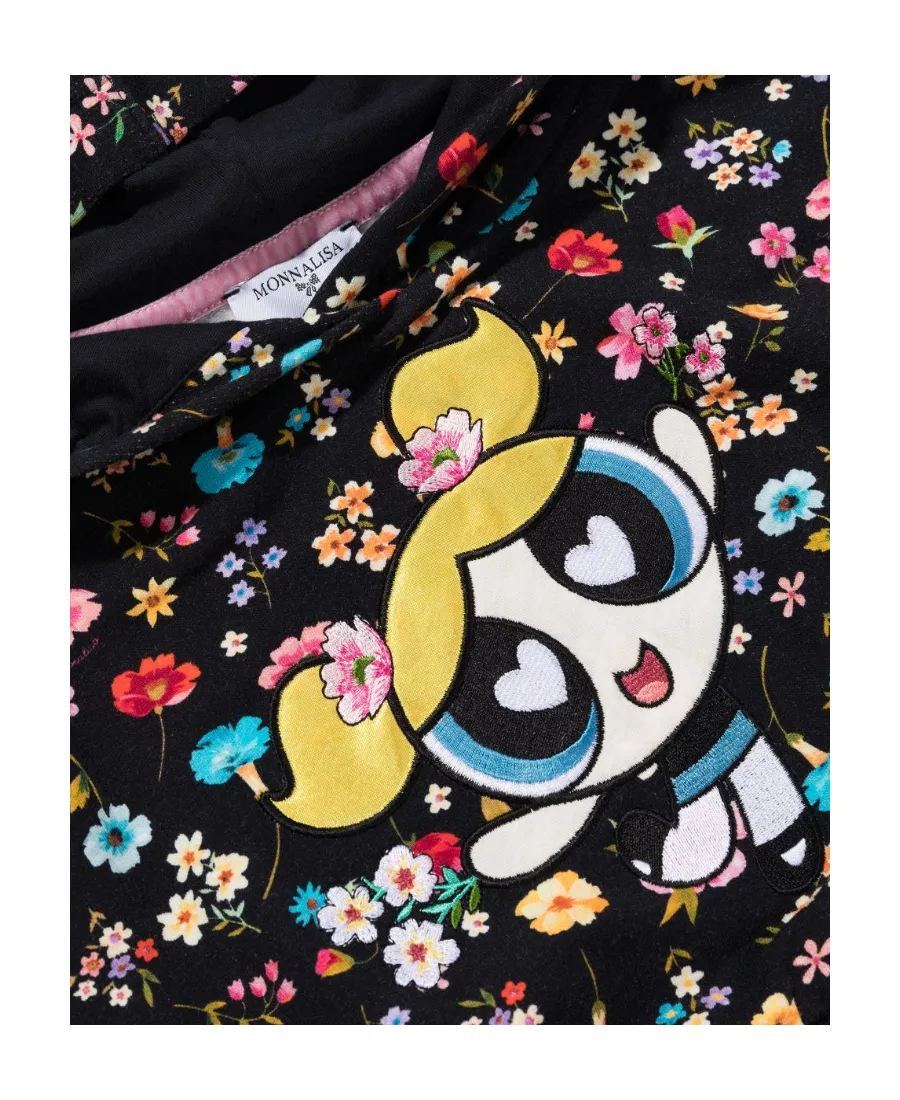 Bubbles Floral Print Hoodie