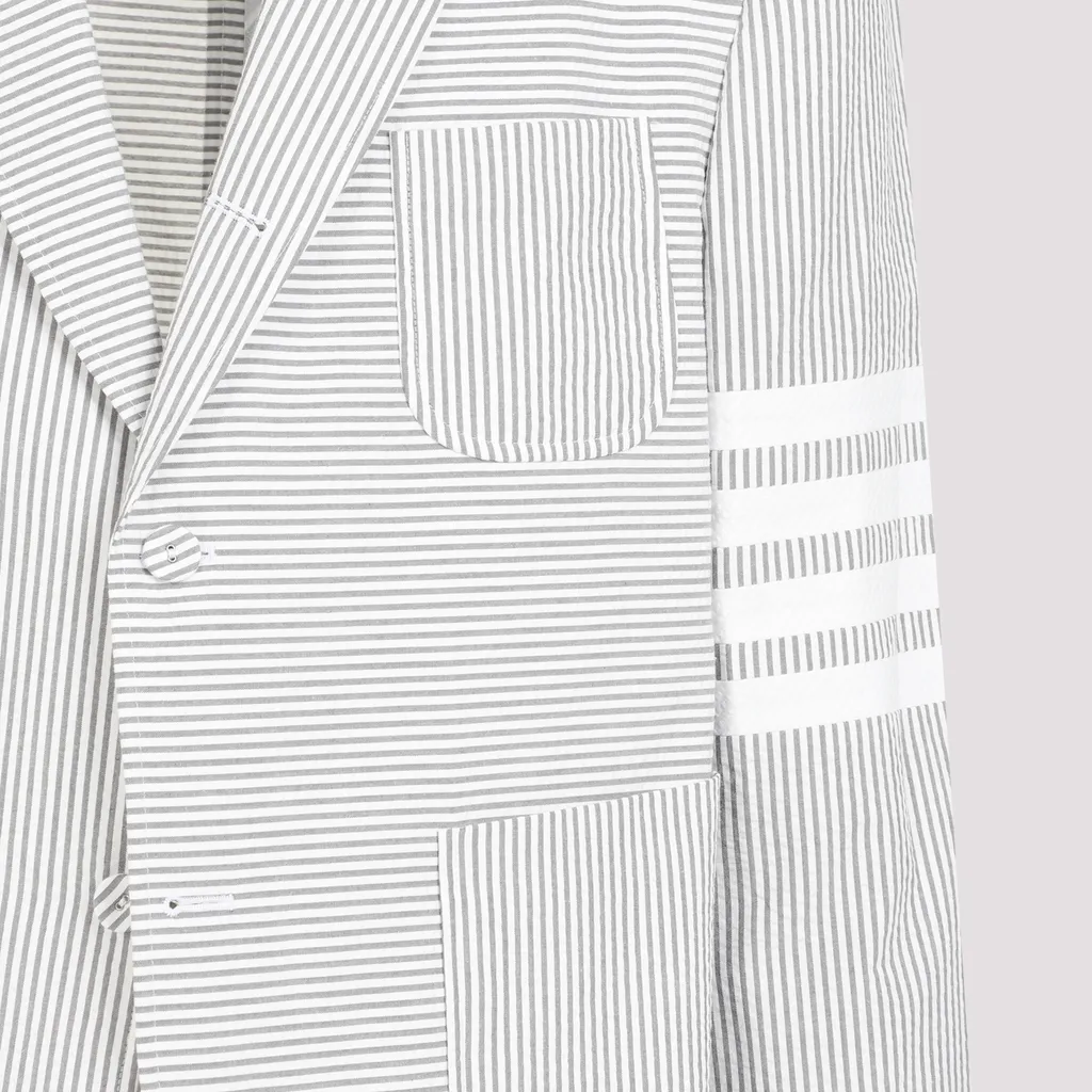 Thom Browne Single-Breasted Striped Tailored Blazer