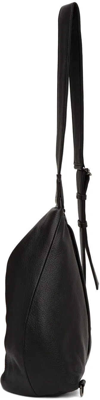 Logo-Embossed Leather Backbag