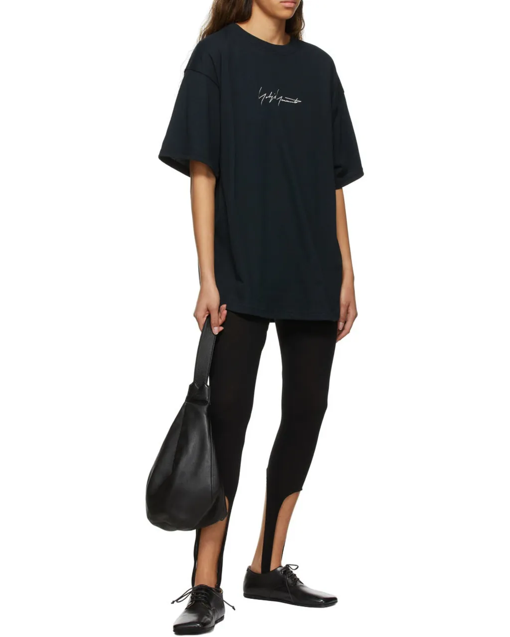 Logo-Embossed Leather Backbag