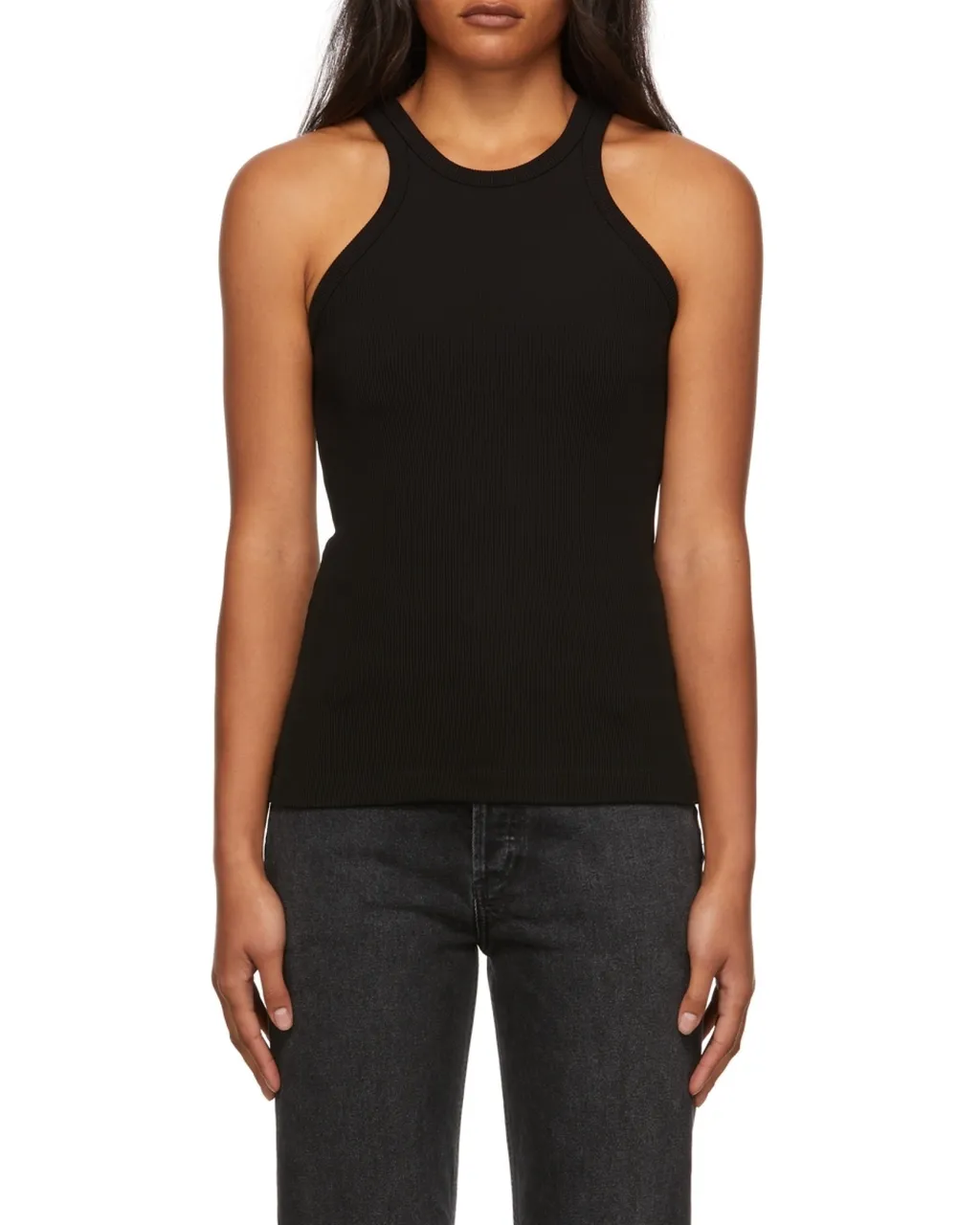 Black Round-Neck Vest