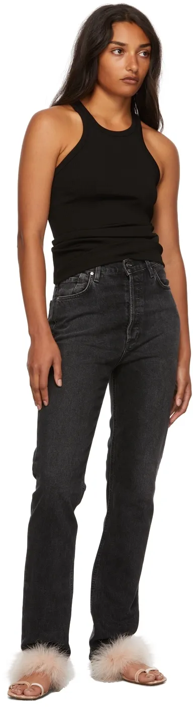 Black Round-Neck Vest