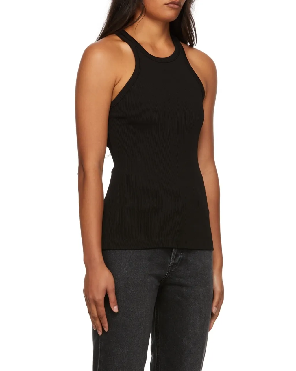 Black Round-Neck Vest