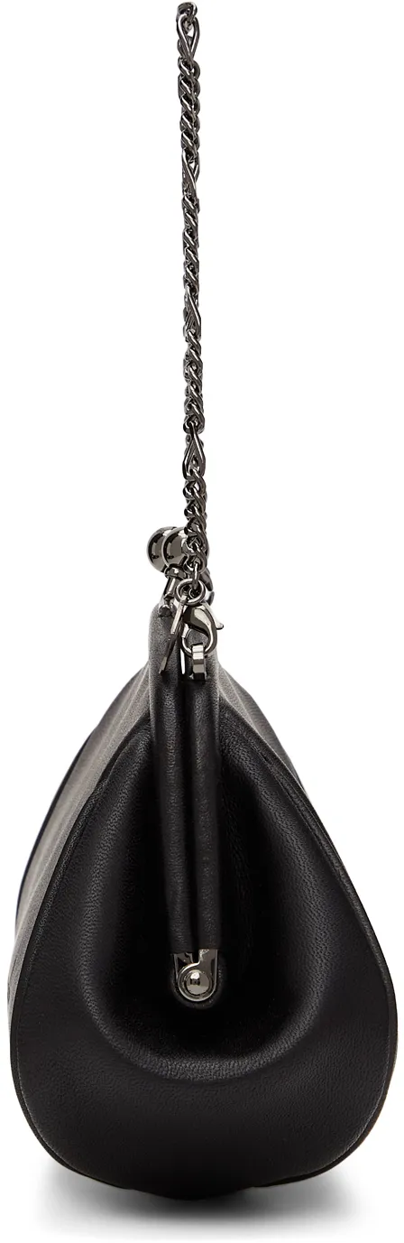 Clasp Leather Shoulder Bag