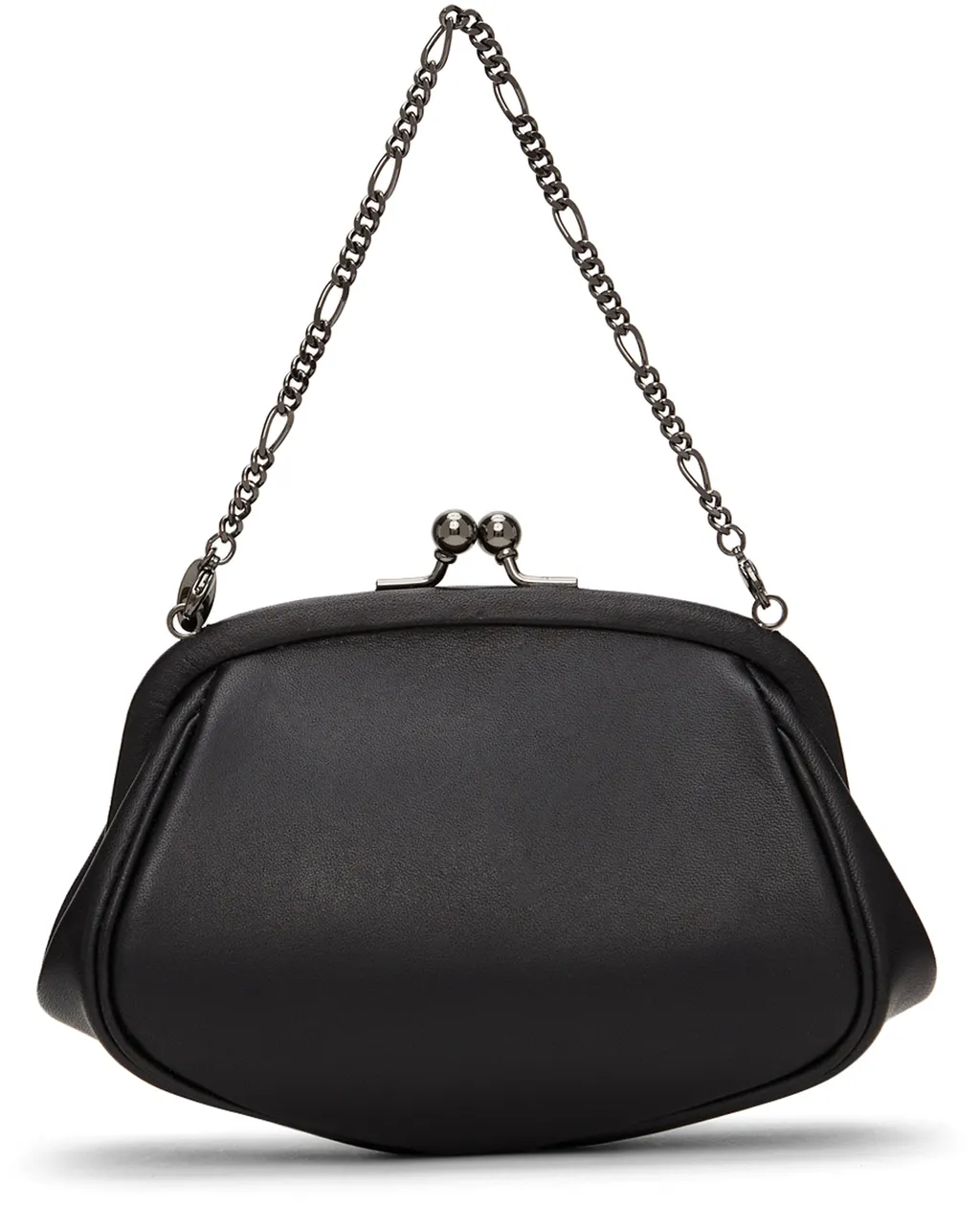 Clasp Leather Shoulder Bag