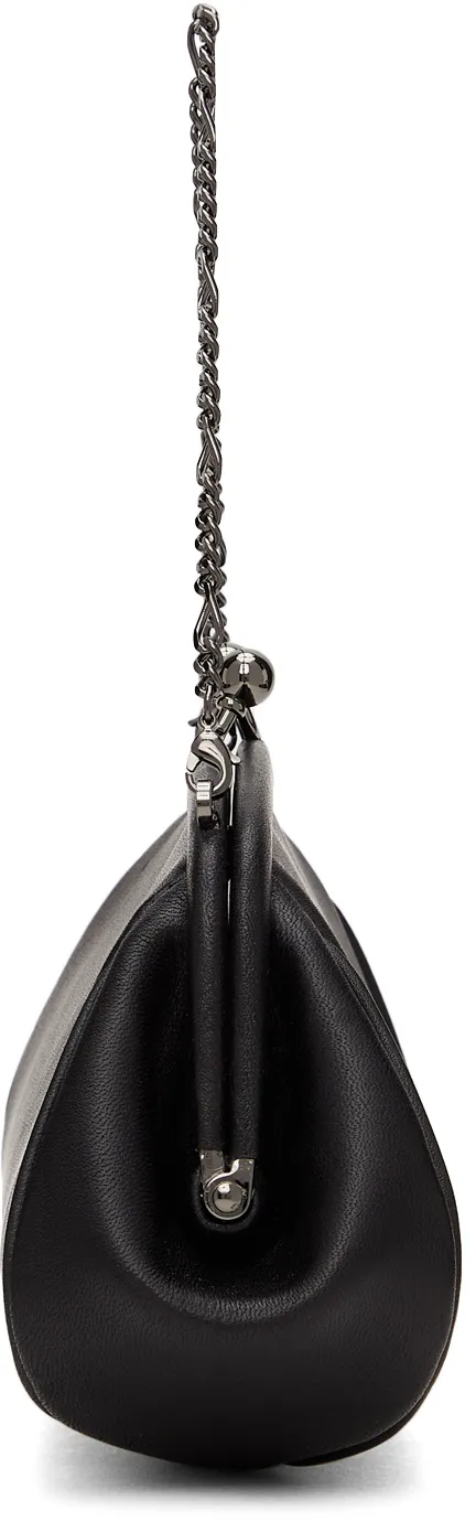 Clasp Leather Shoulder Bag