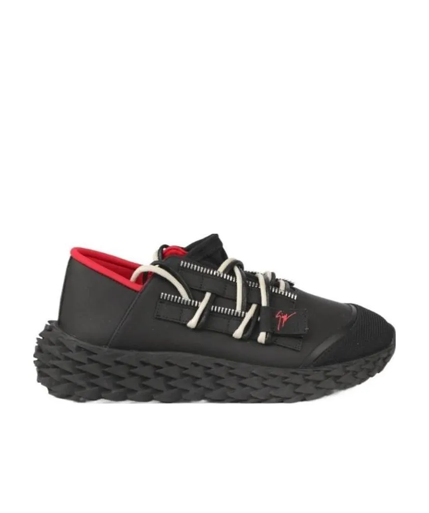Black Lace-Up Sneakers