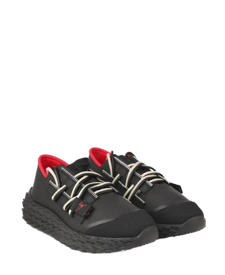 Black Lace-Up Sneakers