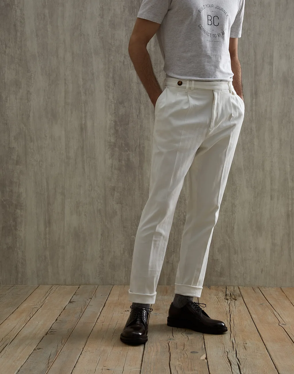 Straight-Leg Tailored Trousers