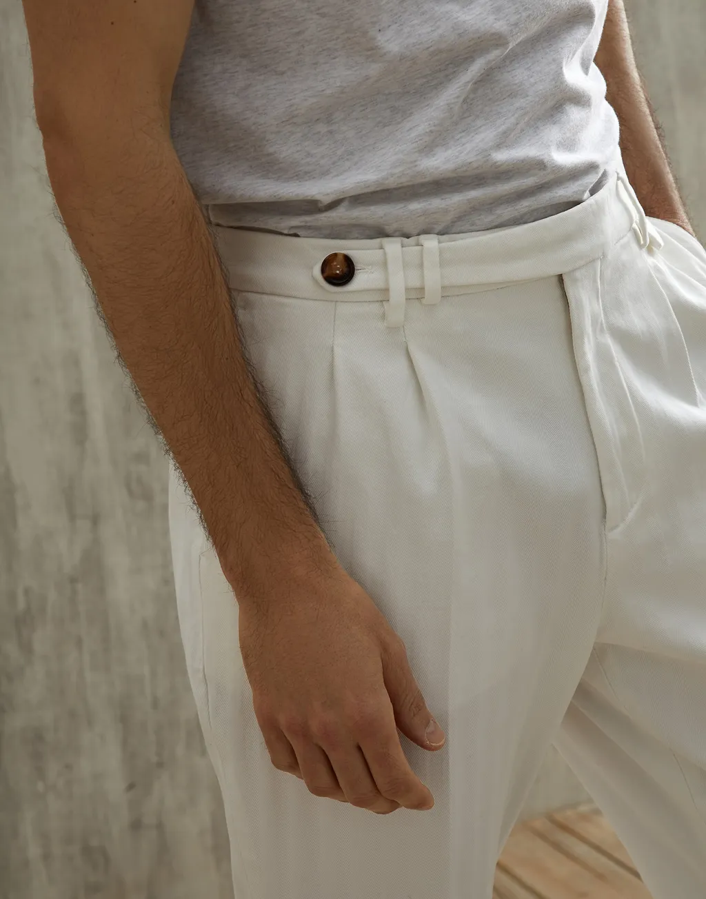 Straight-Leg Tailored Trousers