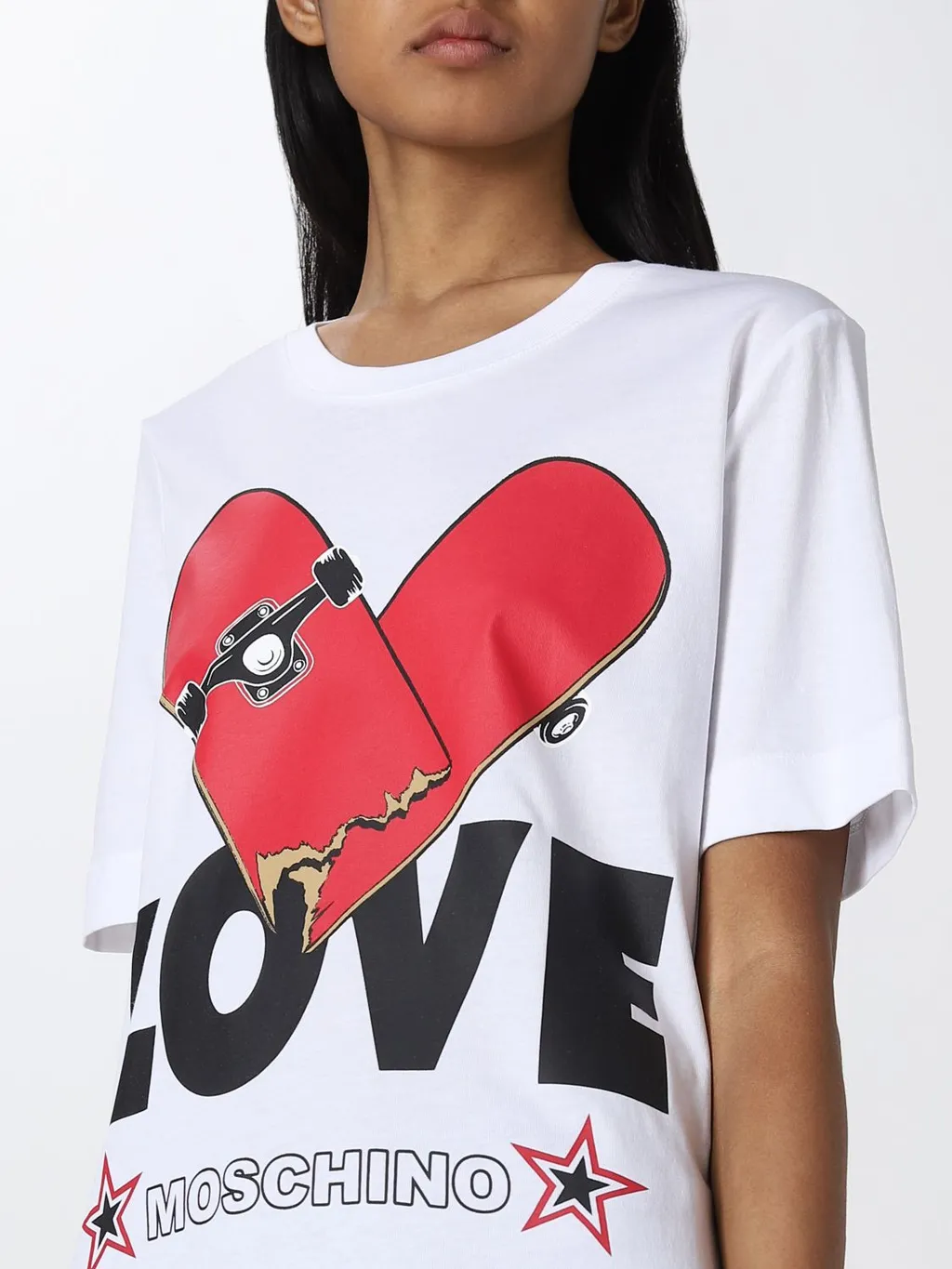 Love Moschino Logo Printed Crewneck T-Shirt