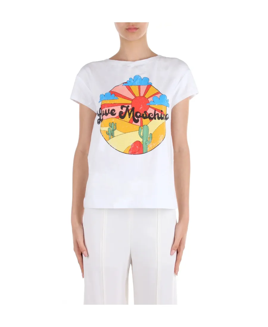 Pattern Printed Short-Sleeved T-Shirt