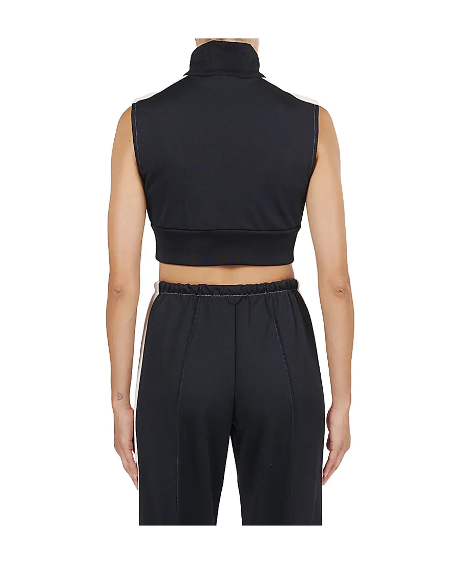 Logo-Print Cropped Gilet
