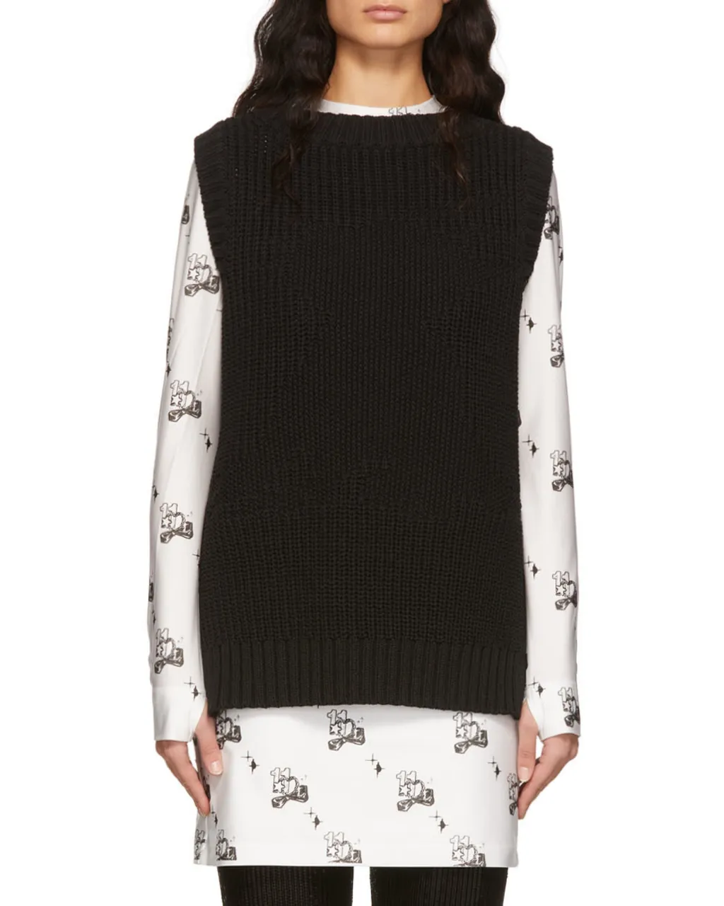 Cotton Ribbed Knitted Vest