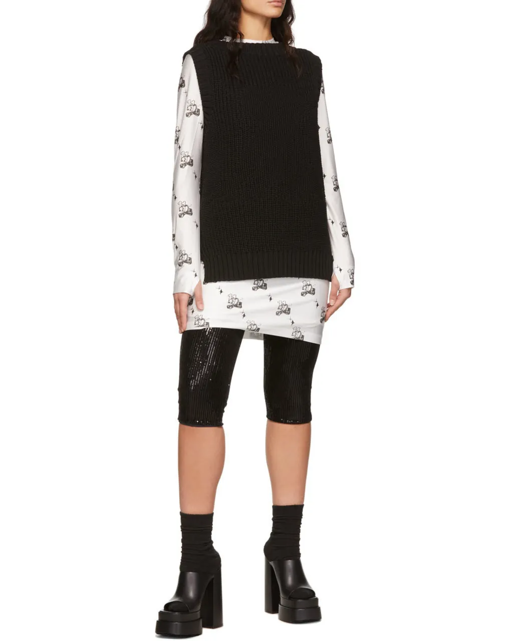 Cotton Ribbed Knitted Vest